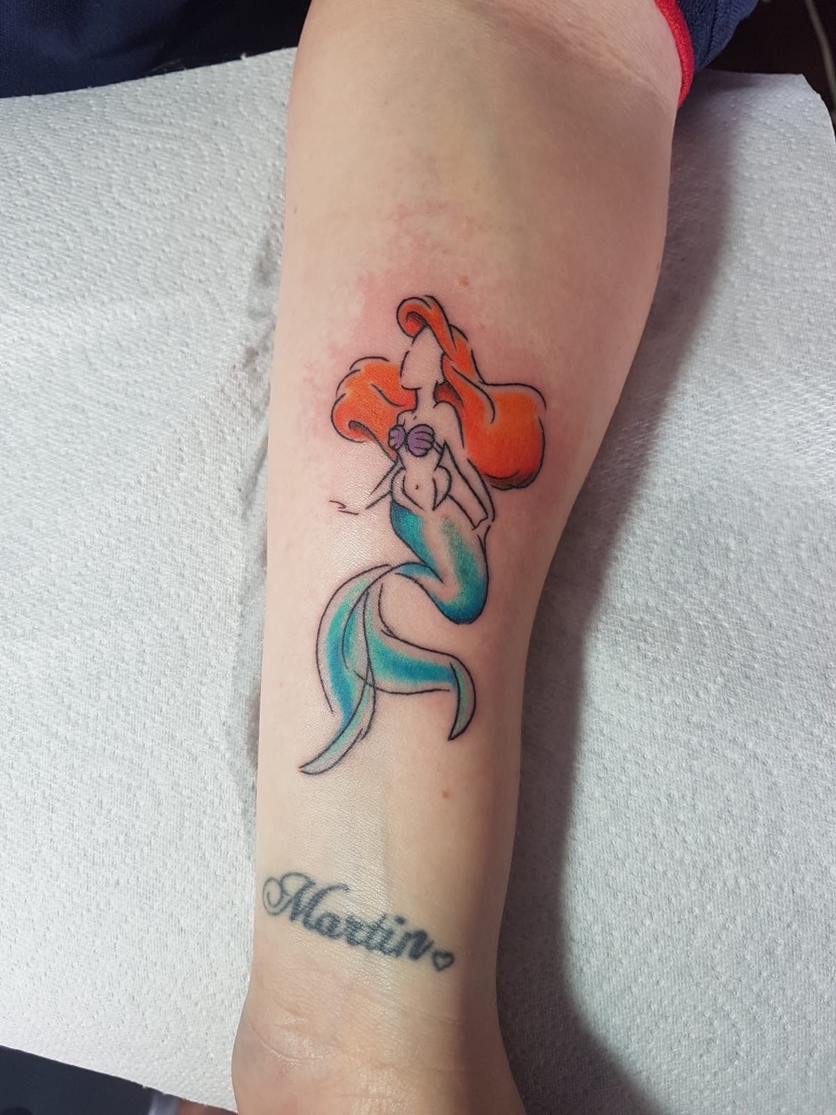 View Little Mermaid watercolour by Nathan Green