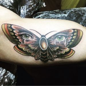 View Butterfly with Eyes on inner bicep by Gav Dunbar