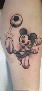 View Mickey Mouse playing football by Nathan Green