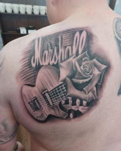 View Guitar & Rose by Nik Glennon-Moss